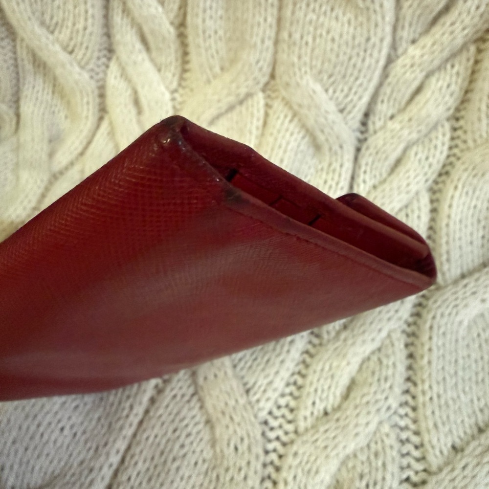 Prada Red Saffiano Leather Wallet - Picture 5 of 13